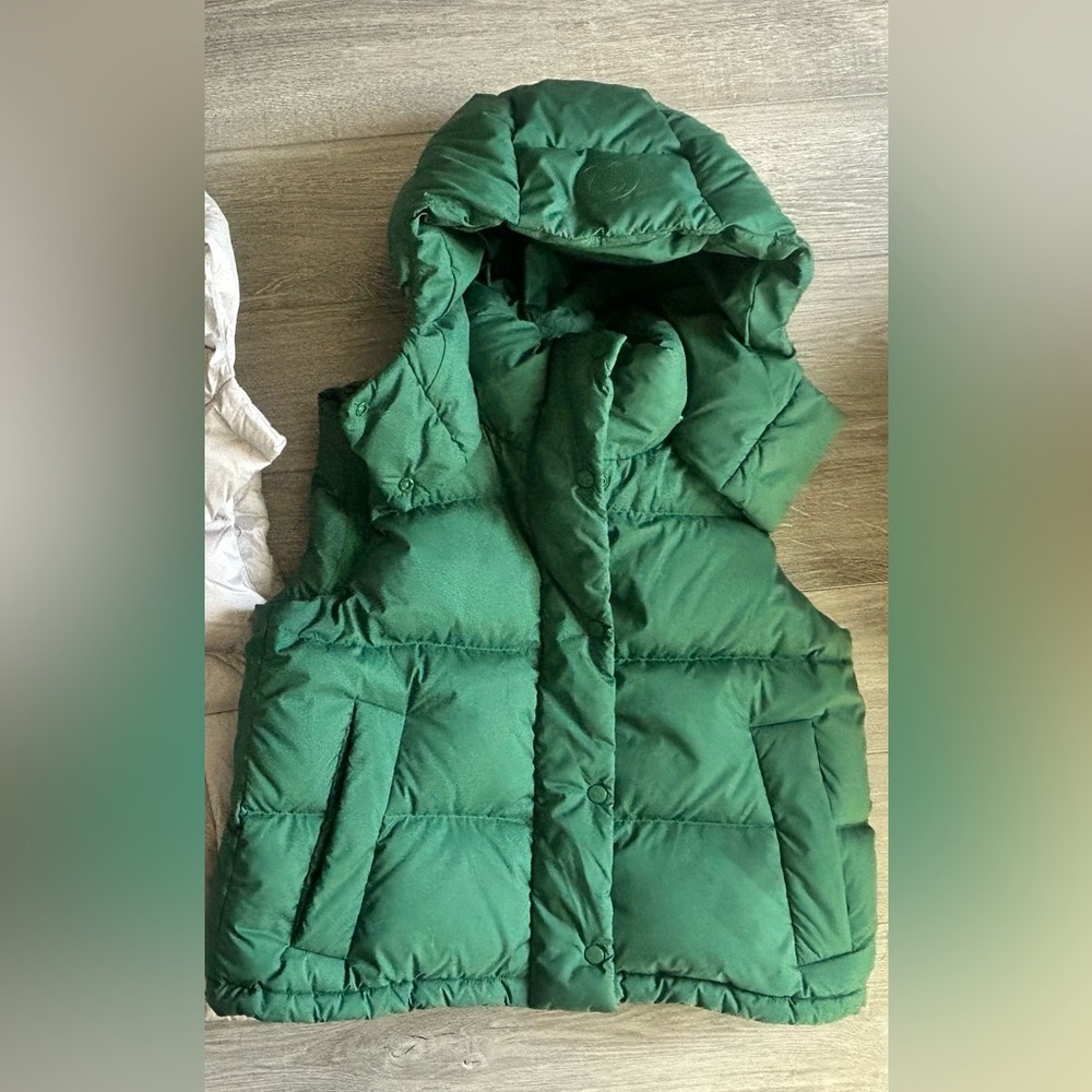 lululemon wunder puff cropped vest, everglade green sz 6